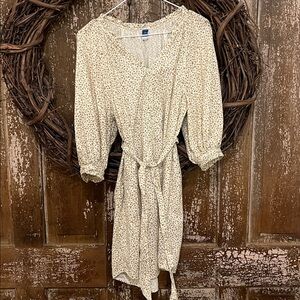 Floral Print Dress with Belt